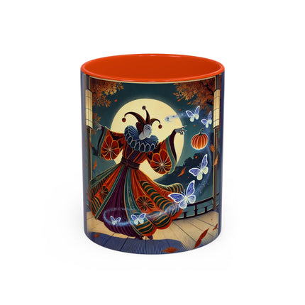 Court Magician with Ghost Butterflies Colorful Mugs (11oz, 15oz)