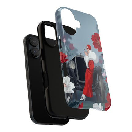 🚗🌺 The Lady Of The Grand Touring Car Phone Case – Art Deco Motoring Elegance