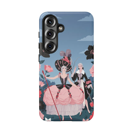 🌹🎭 The Rose Masquerade Promenade Phone Case – Art Deco Floral Elegance