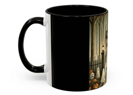Ghostly Welcome – A Halloween Night Colorful Mugs (11oz, 15oz)