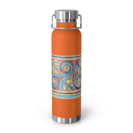 Reproduction of S-Spiral Frieze by Emile Gilliéron Copper Vacuum Insulated Bottle, 22oz