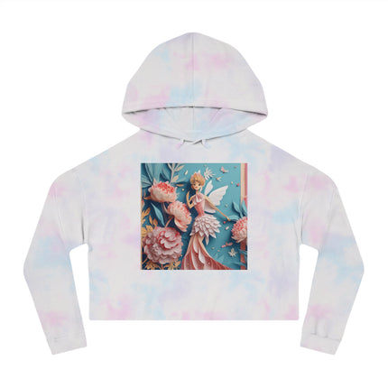 Peony Fairy Cropped Hooded Sweatshirt