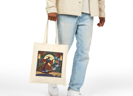 Court Magician with Ghost Butterflies Cotton Canvas Tote Bag