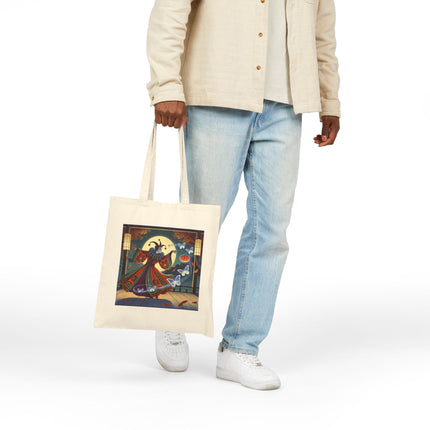 Court Magician with Ghost Butterflies Cotton Canvas Tote Bag