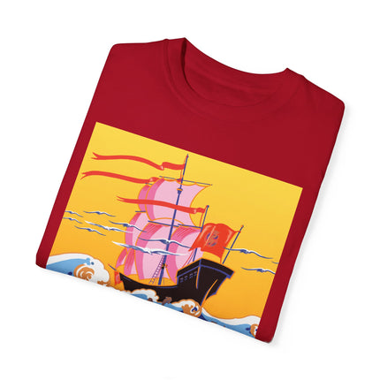 Golden Seas and Whimsical Dreams Unisex Garment-Dyed T-shirt