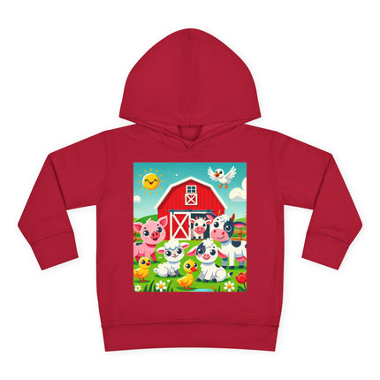 Happy Barnyard Morning Toddler Pullover Fleece Hoodie