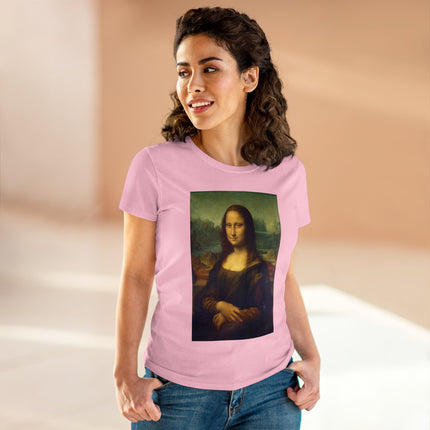 Mona Lisa by Leonardo da Vinci Women's Midweight Cotton Tee