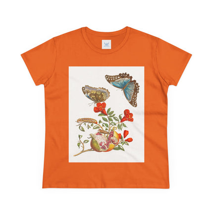 Blue Butterflies and Pomegranate Cotton Tee