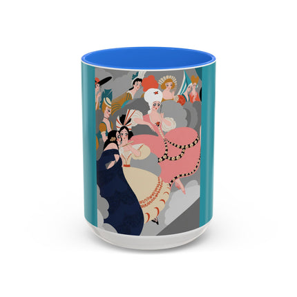 Celestial Masquerade Colorful Mugs – Theatrical Elegance & Floating Whimsy
