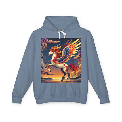 Flame-Winged Horse at Sunset Hoodie