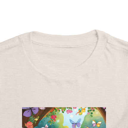 Baby Unicorns and Fluttering Butterflies Toddler Short Sleeve Tee