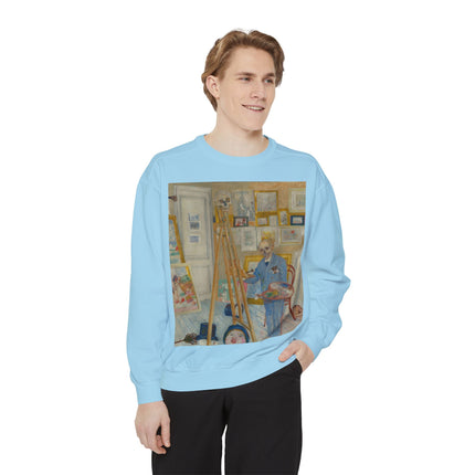 The Skeleton Painter by James Ensor Garment-Dyed Sweatshirt