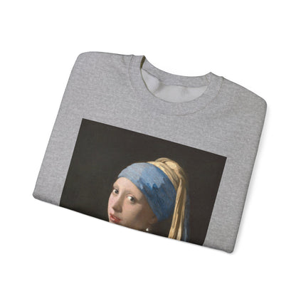 Girl with a Pearl Earring by Johannes Vermeer Heavy Blend™ Crewneck Sweatshirt