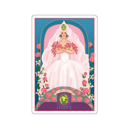 August & Peridot (from the Gem Series) by Sofia Chiostri Kiss-Cut Stickers (4 Sizes)