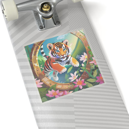 Majestic Tiger Cub Kiss-Cut Stickers (4 Sizes)