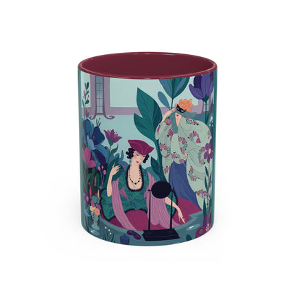 The Ladies Of The Secret Masquerade Colorful Mugs – Art Deco Floral Mystery