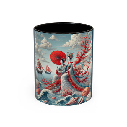 Ladies by the Quiet Sea Colorful Mugs (11oz, 15oz)