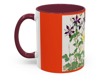 Aquilegia Flowers by Tanigami Kônan Colorful Mugs (11oz, 15oz)