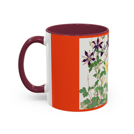Aquilegia Flowers by Tanigami Kônan Colorful Mugs (11oz, 15oz)