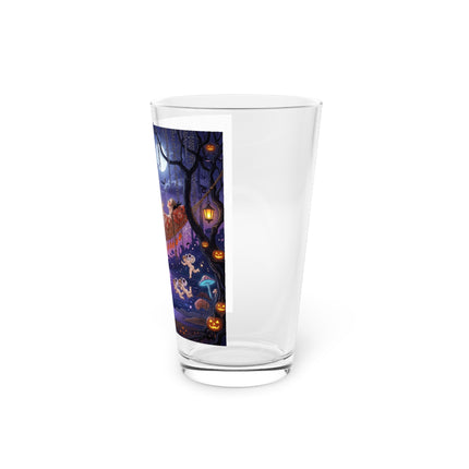 🌙🎃 Moonlit Mischief In The Pumpkin Grove Glass, 16oz – Whimsical Halloween Fantasy