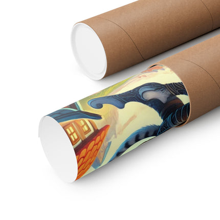 🌸🐾 Springbound Sentinel Matte Vertical Poster – Grace, Vigilance & Springtime Adventure