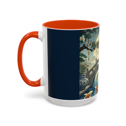 Moonlit Bridge Gentleman Colorful Mug – Imperial Serenity & Moonlit Harmony