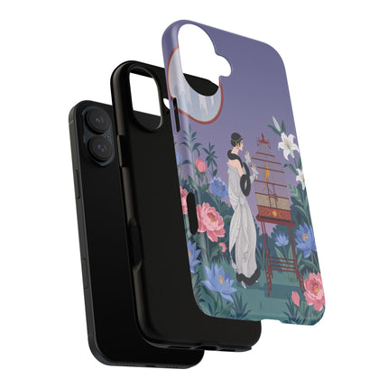 🌸🐦 The Lady Of The Garden Birdcage Phone Case – Art Deco Floral Elegance