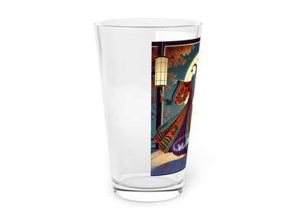 Court Magician with Ghost Butterflies Glass, 16oz