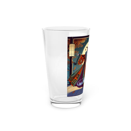 Court Magician with Ghost Butterflies Glass, 16oz