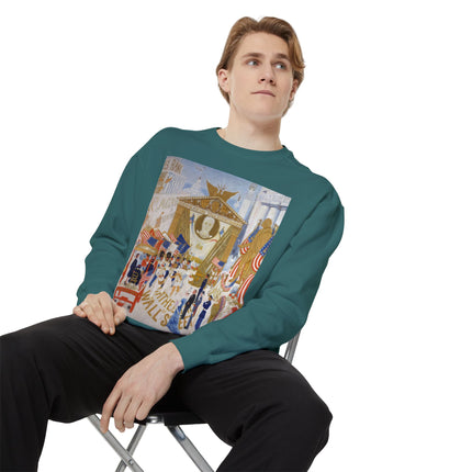 The Cathedrals of Wall Street Unisex Garment-Dyed Sweatshirt