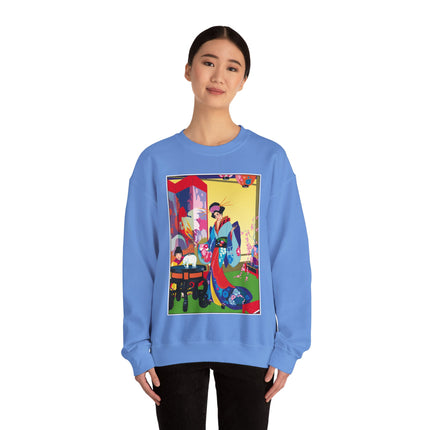 A Timeless Journey by Umberto Brunelleschi Heavy Blend™ Crewneck Sweatshirt