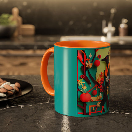 Curious Crow Colorful Mugs (11oz, 15oz)