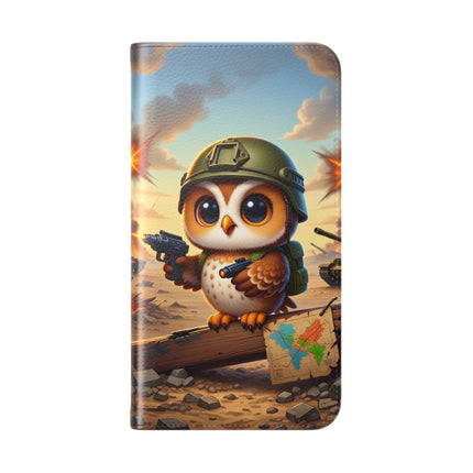 🦉🌟 The Owl on the Front Lines Flip Case – Courage & Quiet Strength