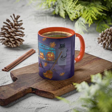 Whimsical Halloween Mischief Colorful Mugs, 11oz