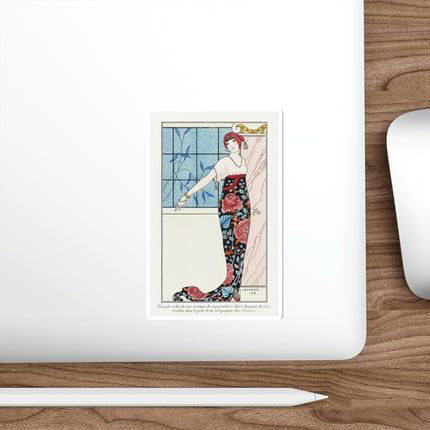 Grande robe du soir by George Barbier Die-Cut Stickers (5 Sizes)