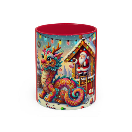 Playful Dragon's Christmas Colorful Mugs (11oz, 15oz)