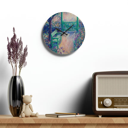 The Artist’s Garden Acrylic Wall Clock, Round and Square