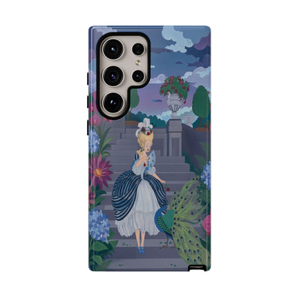 🦚🌸 The Peacock Garden Terrace Phone Case – Art Deco Floral Elegance