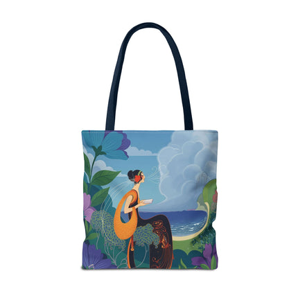 🌊🌺 The Lady Of The Seaside Garden Tote Bag – Art Deco Coastal Fantasy