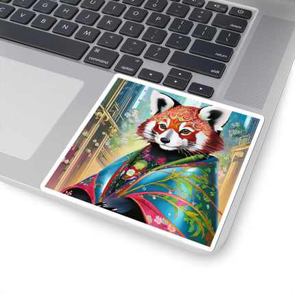 Cybernetic Red Panda Kiss-Cut Stickers (4 Sizes)