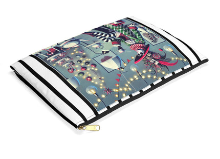 Whimsical Christmas Tea Party Accessory Pouch
