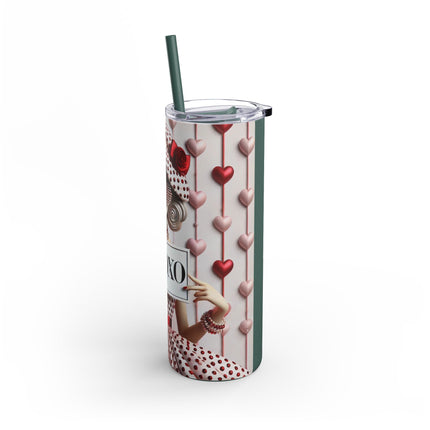Fashionably Yours, XOXO Skinny Matte Tumbler, 20oz