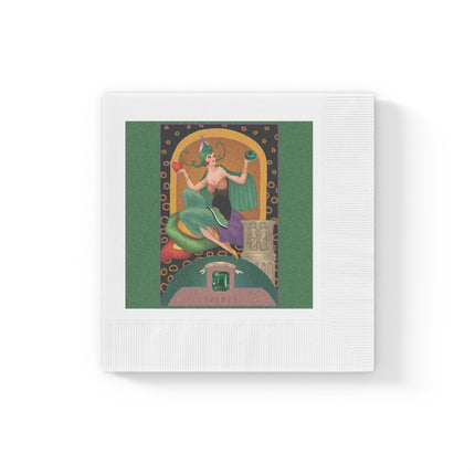 May & Emerald Zodiac White Coined Napkins