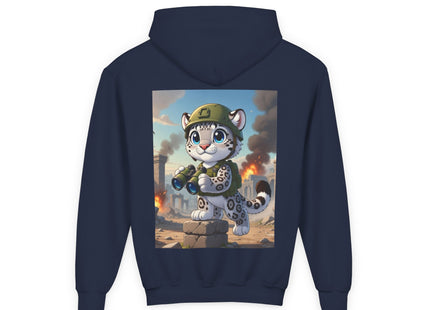 Snow Leopard Lookout Youth Heavy Blend Hooded Sweatshirt