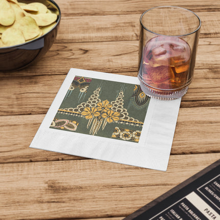 La décoration moderne dans le textile Pl. 2 by Gaston Charlet Placemat White Coined Napkins