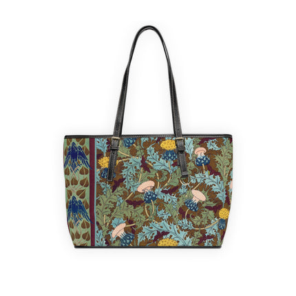 Crows, Cicadas and Thistles by Maurice Pillard Verneuil PU Leather Shoulder Bag