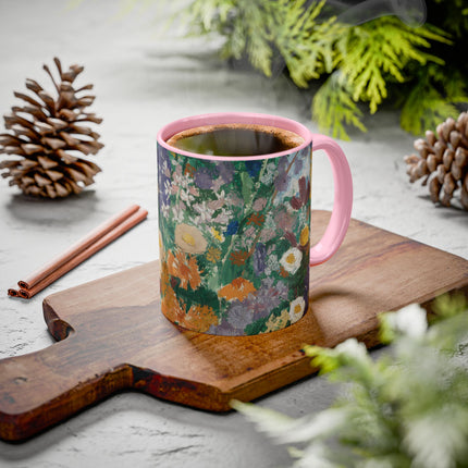 Flowers on the Mountain by August Babberger Colorful Mugs (11oz, 15oz)