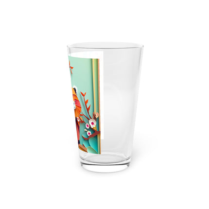 A Playful Red Panda Glass, 16oz