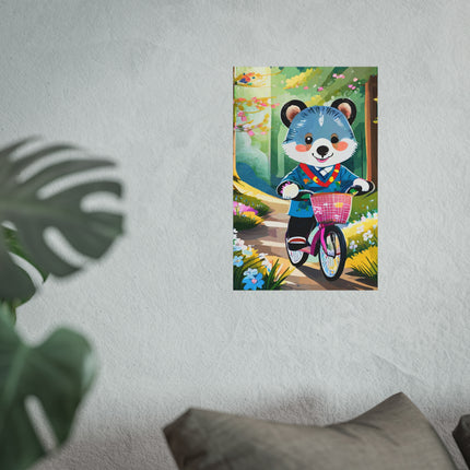 Furry Cyclist Fine Art Posters