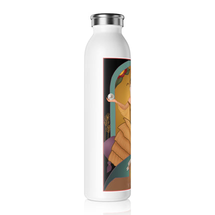 June & Pearl, Alexandrite (from the Gem Series) by Sofia Chiostri Slim Water Bottle